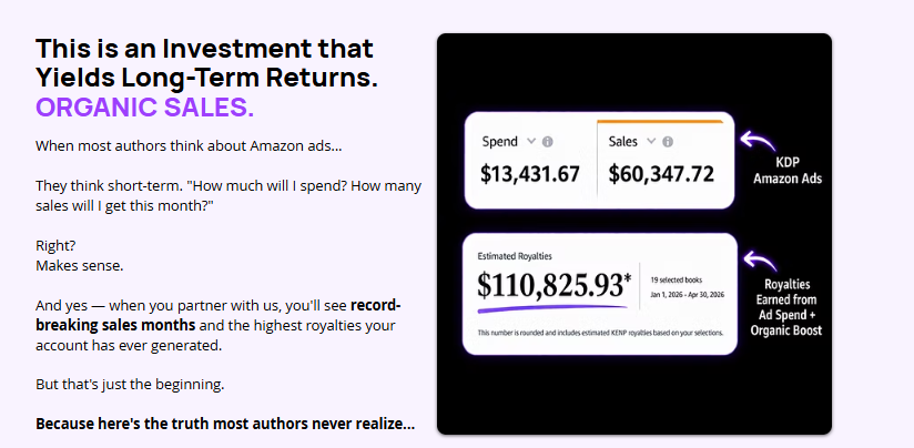 Uploaded sales and organic royalty comparison