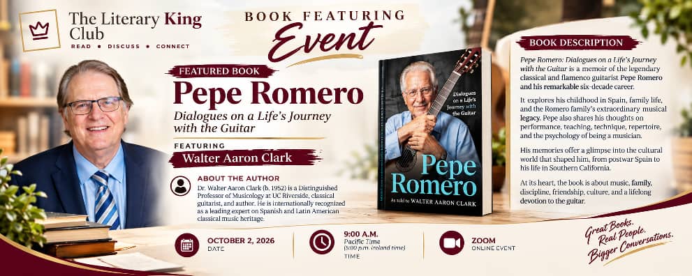 Pepe Romero: Dialogues on a Life’s Journey with the Guitar discussion event banner